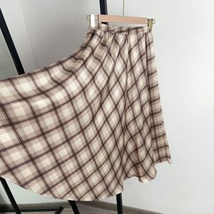 2025 jupe en soie de mûrier grande taille demi-longueur taille haute jupe mi-longue jupe <span class=keywords><strong>parapluie</strong></span> Style académique - Product Image 4
