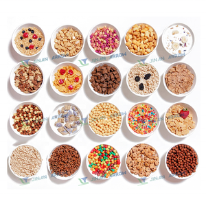 Capacidad 500 kg/h Máquina extrusora automática de copos de maíz de avena Línea de producción de <span class=keywords><strong>cereales</strong></span> para desayuno - Product Image 4