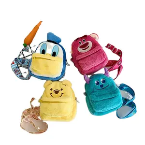 Cute Stitch Handbags Woman Anime Backpack Plush Duck Kawaii Mr Sanders Plush Bag Coin Purse ladies Shoulder Bags Hand Bag