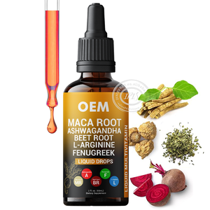 Marque privée Gouttes liquides de racine de maca biologique avec Ashwagandha Racine de betterave fenugrec L-arginine Multivitamine liquide pour femmes hommes - Product Image 3