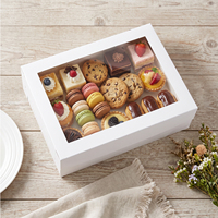 Boîte de boulangerie en gros 14x10x4 pouces avec fenêtre et plateau à gâteau, contenants professionnels pour gâteaux quart de feuille pour la fourniture aux pâtisseries