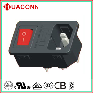 IEC <strong>Ac</strong> Power <strong>Supply</strong> <strong>Socket</strong> C14 Connector Male <strong>Plug</strong> with Overload protection <strong>Receptacle</strong> Appliance <strong>Inlet</strong> with <strong>Fuse</strong> Switch for Pcb - Product Image 3