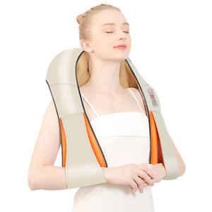 Neck Shoulder Massager With Heat Therapy Pu Leather Massage Wrap For Neck And Back Relief Home And Car Use - Product Image 1