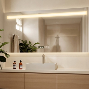 Miroir de salle de bain intelligent à LED rétroéclairé en aluminium noir rectangulaire moderne avec interrupteur tactile, miroir mural pour la décoration de la maison - Product Image 3