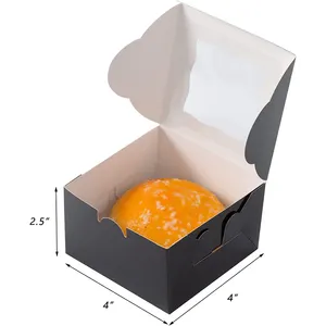 Tùy chỉnh thiết kế đôi bánh sandwich Hộp đồ ăn nhẹ hộp cá nhân bên phục vụ ly Takeaway nướng giấy kraft với lớp phủ Polyester - Product Image 1