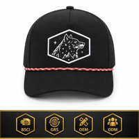Casquette de golf 5 panneaux Oxford vintage de luxe avec logo personnalisé découpé au laser, imperméable, respirante, performance sportive