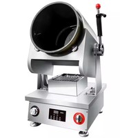 Wok rotatif électrique automatique en acier inoxydable 3500W pour cuisine professionnelle