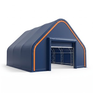 Promotion : Tente de stockage de 1000 m² en tissu pour entrepôt, structure de protection certifiée, galvanisée, résistante au froid, sans PVC, en acier galvanisé - Product Image 1