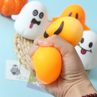 Jouets Squishy Lumineux d'Halloween : Citrouille et Fantôme Brillants en TPR – Cadeaux de Fête, Jouets Anti-Stress pour Adultes, Décoration Nocturne