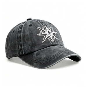 หมวกเบสบอลผ้าฝ้ายวินเทจแบบ 6 แผง ปักลายดาวพร้อมเข็มทิศ ปรับขนาดได้ เหมาะสำหรับกอล์ฟ เดินป่า วิ่ง และกีฬากลางแจ้ง - Product Image 3