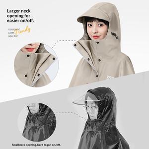 Imperméable long pour adulte, style <span class=keywords><strong>poncho</strong></span>, imperméable - pour la randonnée, le camping et le cyclisme sous la pluie - Product Image 2