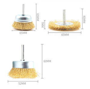 Roue métallique antirouille en métal avec poignée, polissage et ébavurage, <span class=keywords><strong>brosse</strong></span> métallique de haute qualité pour le travail du bois - Product Image 4