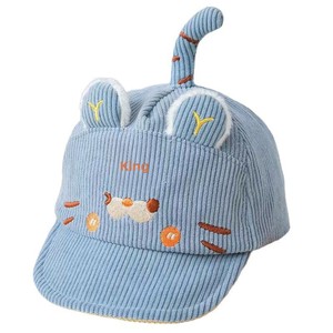 Four Seasons <strong>Childrens</strong> Unisex 6-Panel <strong>Baseball</strong> <strong>Cap</strong> Thickened Peaked Fleece Lining 6-12 Months Cute Cartoon Animal Pattern - Product Image 5