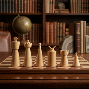Stylish Deco Children's <b>Wooden</b> <b>Chess</b> <b>Set</b> Top Sale with Crystal Rubber Pieces and Folding Table Cardboard Box Packaging - Product Image 3