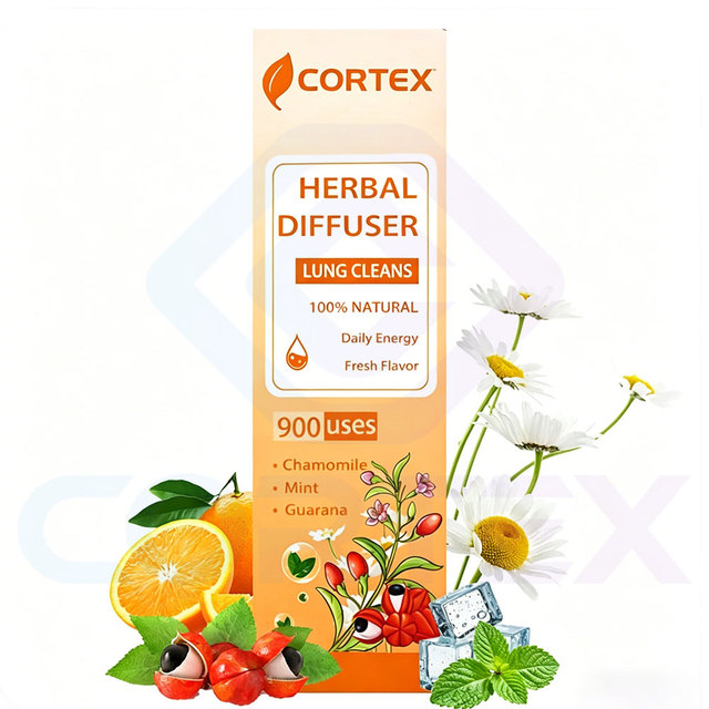 Disposable Herbal Diffuser Pen Natural Guarana Green Tea Peppermint Menthol Aromatherapy Inhaler