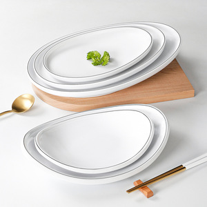 Platos para Restaurante y Hotel Xiangyuan American Commercial Creative, Platos de Forma Irregular, Platos para Platos Fríos de Imitación de Porcelana - Product Image 2