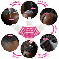 Kit d'installation de perruque Lace Front : Colle, Outils, Bandes, Bonnets et Accessoires Capillaires Imperméables 3 fl oz