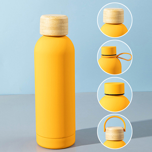 Vaso <span class=keywords><strong>de</strong></span> vacío <span class=keywords><strong>de</strong></span> acero inoxidable <span class=keywords><strong>de</strong></span> doble pared <span class=keywords><strong>de</strong></span> 500ml <span class=keywords><strong>de</strong></span> diseño moderno con tapa <span class=keywords><strong>de</strong></span> bambú y <span class=keywords><strong>botella</strong></span> <span class=keywords><strong>de</strong></span> agua deportiva con agarre <span class=keywords><strong>de</strong></span> goma - Product Image 1