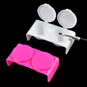 Professional Handy Holder Acrylic Pen Cleaner Cup Washing Water Container Cup Nail Dust Brush Cleaning