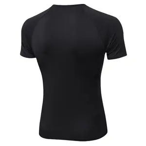 Men's quick-drying, moisture-wicking, breathable, high-stretch sports running fitness short-sleeved shirt