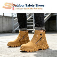 Chaussures de sécurité pour soudeurs SIKE avec protection anti-choc et anti-perforation, bottes de sécurité confortables et résistantes aux intempéries, antidérapantes