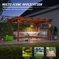 Moderne, milieuvriendelijke houten pergola voor klimplanten, geschikt voor tuin, patio & achtertuin.