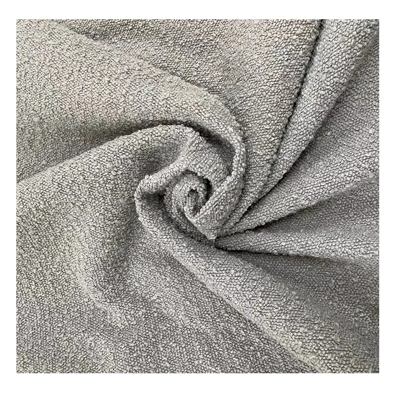 600gsm High Quality Imitation Lambs Poly Wool Sherpa Loop hemp Heavyweight Boucle Sofa Fabric Upholstery For Furniture Textile