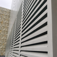 Clôture en aluminium imperméable de panneau de lamelles de cour décorative d'intimité horizontale ignifuge