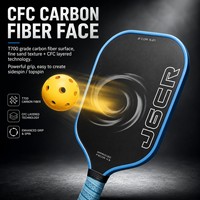 Raquette de pickleball J6CR 16 mm en fibre de carbone brute T700, noyau en mousse EPP thermoformée, approuvée USAPA, raquette de tournoi, contrôle de rotation élevé
