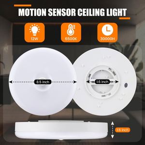 Hot Tricolor IP44 12-38W 120 Beam Angle White LED Bulkhead Emergency Function Metal Acrylic Motion Sensor Eyes <b>Ceiling</b> <b>Light</b> - Product Image 2