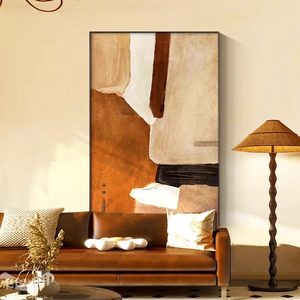 Abstract Oil <b>Canvas</b> Wall Art Rectangle Aluminum <b>Frame</b> Single Piece Living Room Decorative Painting - Product Image 4