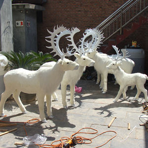 Decoración Navideña de Ciervo de Peluche para Escaparates de Centros Comerciales, Adornos de <span class=keywords><strong>Alce</strong></span>, Suministros de Decoración Navideña, Simulación de Ciervo - Product Image 4