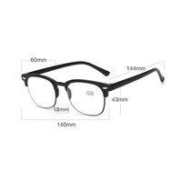 Lunettes de lecture flexibles TR8007 à monture intégrale TR pour presbytie -2.50, fournisseur en gros, lunettes correctrices pour femmes