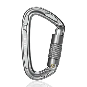 UIAA Carabiner Panjat Tebing, Carabiner Pengunci Beban Berat 24KN untuk Penyelamatan Panjat Tebing dan Es