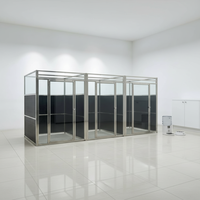 Grand chenil extérieur de luxe pour chiens en acier inoxydable, cage commerciale pour chiens, chenils d'hôtel pour chiens, mobilier pour hôtel pour animaux de compagnie