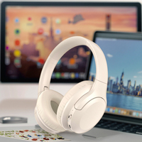 Casque sans fil supra-auriculaire ANC en gros avec transducteur dynamique, AAC, filaire 3,5 mm, confortable pour le gaming et les voyages, compatible téléphone portable