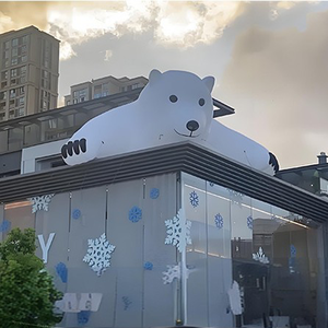 Moonloop Rising Light Teddy, grande figurine gonflable géante en forme d'ours de dessin animé avec logo, sensation douce, finition mate, pour publicité - Product Image 2