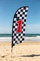Bendera Pantai Balap 8ft, Bendera Bulu, Stok Tersedia, Tahan Air, Untuk Salon Kecantikan, Iklan Luar Ruangan