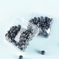 Biologisch afbreekbare, transparante plastic punnet voor supermarkten, voor verse groenten en frambozen, 125g, 250g, 500g.