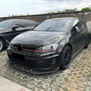 Vw Golf 7 Mk7 Gti R 2013 2016 - Modification de lèvre avant et de spoiler intégrés - Noir piano - Texture carbone - Matériau ABS - Product Image 1