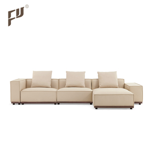 中国热销可躺式别墅仓库车间三座沙发，迪拜风格舒适L型真皮沙发家具，适合生活区使用 - Product Image 2