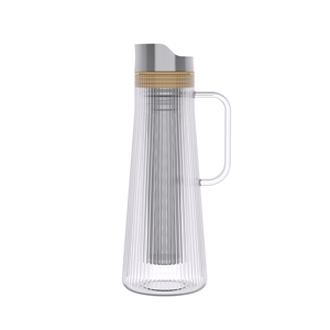 Emode Eco Friendly nuovo Design alto vetro borosilicato caffè e tè con infusore inossidabile - Product Image 3