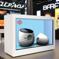 HXXK TOUCH Affichage LCD interactif personnalisé Vitrine Intérieure Holobox avec ventilateur 3D Hologramme 3D Écran tactile Publicité