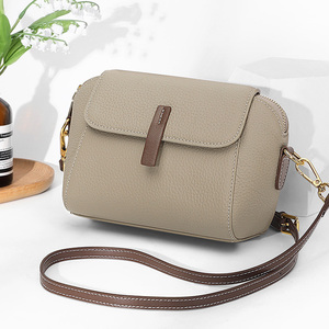 Cowhide Small <b>Square</b> Shoulder Bag Genuine Leather Bag Women's Trendy and High-end Girl's Large Capacity Crossbody Cosmetic Bag - Product Image 1