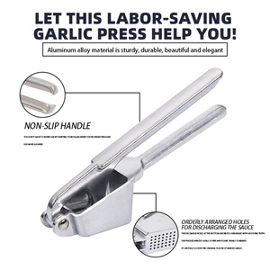 Portable Handheld Aluminum Alloy Garlic Crusher Premium Manual <b>Press</b> Tool Easy to Clean for Garlic Vegetables Kitchenware - Product Image 4