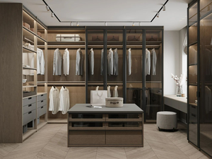 Garde-robe moderne personnalisée de plain-pied <span class=keywords><strong>avec</strong></span> le système coulissant de porte de miroir Garde-robe de mur pour l'application de chambre à coucher - Product Image 3