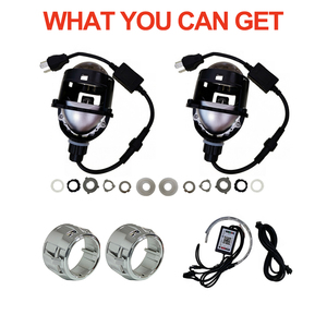 Kit <span class=keywords><strong>de</strong></span> Reequipamiento <span class=keywords><strong>de</strong></span> Proyectores Bi-LED <span class=keywords><strong>de</strong></span> Alta Luminosidad DIY 2.5 RGB Demon Eyes, Faros Delanteros <span class=keywords><strong>H4</strong></span> con Lente Azul y Cubierta para Toyota Hilux N70 - Product Image 4