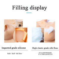 Pechos de silicona artificiales para adultos, prótesis mamaria de silicona realista para mujer, medio cuerpo con brazos a la venta