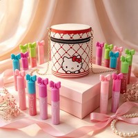 Nouveau Coffret de Brillants à Lèvres Hello Kitty 2026 – 24 Teintes Mixtes avec Sac de Rangement Mignon Hello Kitty – Kit Cosmétique pour Enfants – Vente en Gros