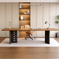Escritorio de Oficina Moderno y Minimalista de Madera Maciza, Escritorio Ejecutivo, Escritorio Creativo, Escritorio para Estudio en Casa, Banco de Trabajo, Escritorio para Computadora de Oficina